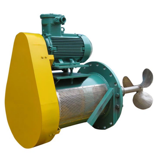 Mélangeur à entrée latérale à bande pour réservoir de stockage